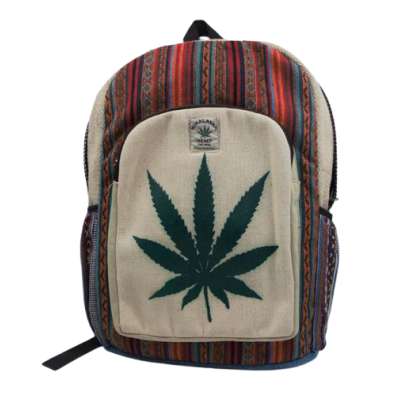 Eco Friendly Cannabis Leaves Print Outdoor Backpacks