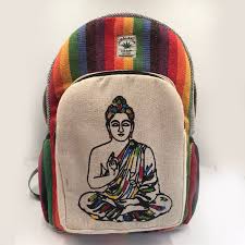 Hemp Backpack with buddha